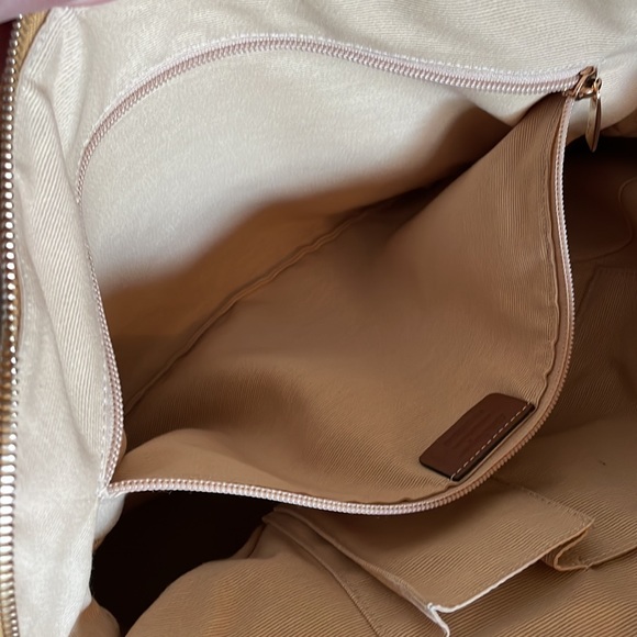 NWOT - SALVATORE FERRAGAMO Yellow/Brown Woven Raffia and Leather Gancio Satchel - Picture 9 of 12